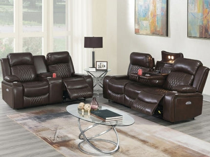 Power Motion Living Room Set With USB Port, Adjustable Headrest, Cup Holder