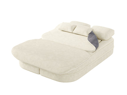 2 In 1 Foldable Sofa Bed With Multi Functional Blanket, Floor Lounge Sofa