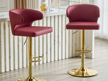 Adjustable Swivel Bar Chair With High Back Support