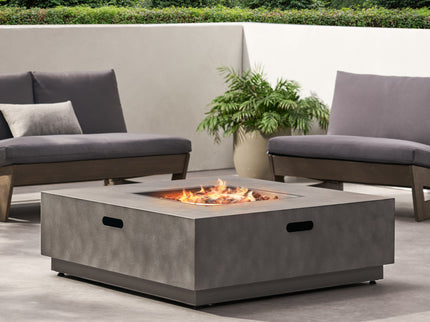 Modern Square Fire Pit With 50, 000 Btu