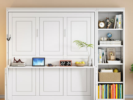 Sturdy Murphy Bed With Desk And Bookshelf