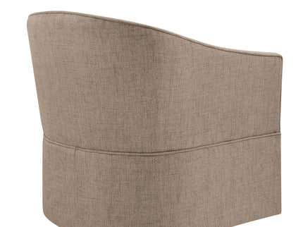 Solitude - Skirted Swivel Accent Chair With Hemp Like