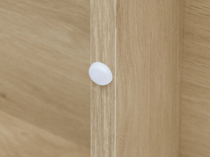 Fluted 6 Drawers Dresser, Double Dresser Chest Of Drawers, Modern Chest Of Drawers With LED, Drawer Organizer For Bedroom, Living Room, Hallway - Natural