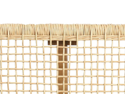 Angie - Bench Outdoor Seating Acacia Wood Faux Rattan - Teak