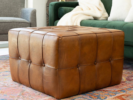 Benjiro - Square Ottoman - Tan