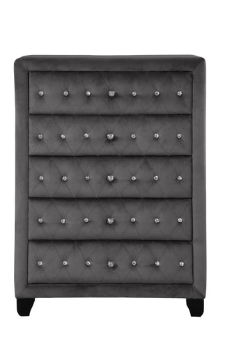 King 5 Piece Bedroom Set Made - Gray