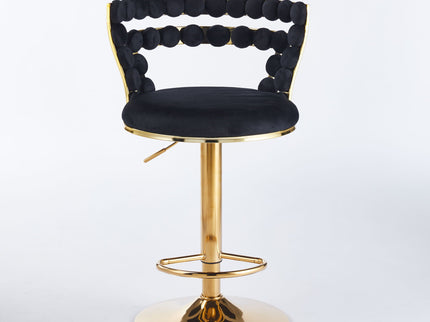 Modern Bar Chair With Iron Tube Legs, Soft Cushions And Comfortable Backrest (Set of 2)