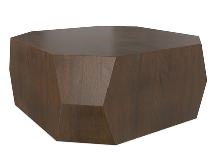 Eisley - Coffee Table With Geometric Design, - Walnut