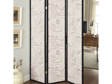 3 Panel Folding Screen - Beige