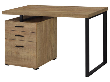 Trowbridge - 3 Drawer Office Desk - Mango Color