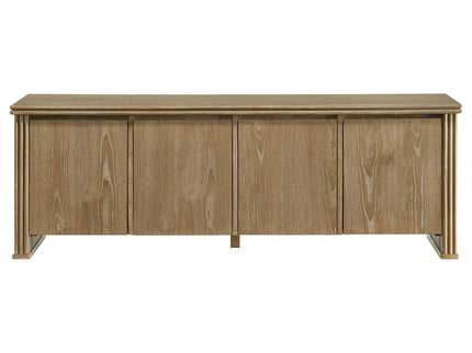 Dreydon - 4 Door TV Stand With Adjustable Shelves And Cable Management - Light Brown