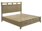 Light Brown / King / 2 Drawers