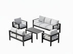 Gray / 5 Pc. Sofa, Loveseat, 2 Chairs, Coffee Table