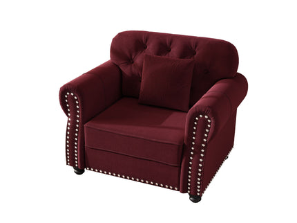 Sofa With Nailhead Trim And Rolled Armrests