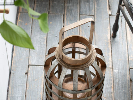 Decorative Lantern With Handle, Wooden Lantern For Indoor Outdoor, Home Garden Wedding