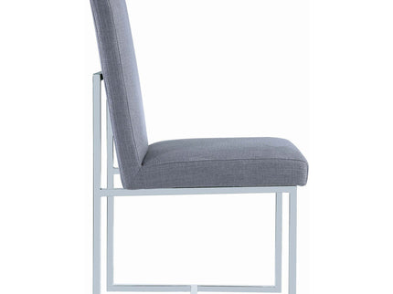 Upholstered Dining Chair Set With Base (Set of 2) - Gray