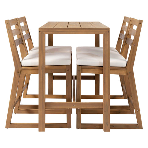 Patio Bar Set With Ergonomic Chairs