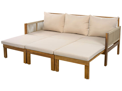 Outdoor 3 Seat Patio Sunbed