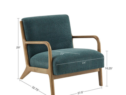 Mid-Century Style Lounge Chair With Upholstered Seat