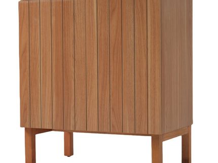 Bathroom Vanity With Sink, Minimalist Design, 45 Degrees Free Handle Doors - Antique Natural