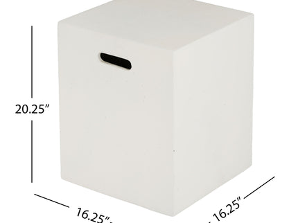 Modern Tank Holder Side Table With Smooth Concrete Surface