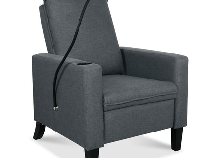 Recliner Chairs For Adults, Adjustable Recliner Sofa With Mobile Phone Holder & Cup Holder, Modern Reclining Chairs Fabric Push Back Recliner Chairs For Living Room, Bedroom