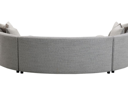Ivria - Boucle Sectional Sofa With 9 Pillows - Gray