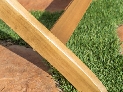Blissique - Outdoor Foldable Wood Dining Table With Slat Design