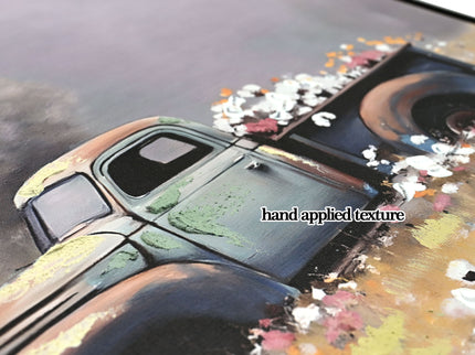Old Truck Canvas Wall Art, Old Barn Pictures Wall Art - White / Vintage