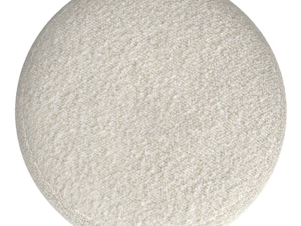 Chantal - Round Pouf - White