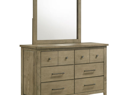 Pelton - 6 Drawer Dresser With Mirror - Oak