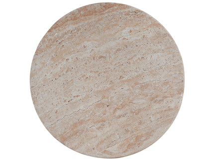 Outdoor / Indoor Lightweight Concrete Side Table, Travertine - Beige