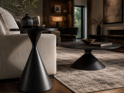 2 Piece Coffee Round Table Set