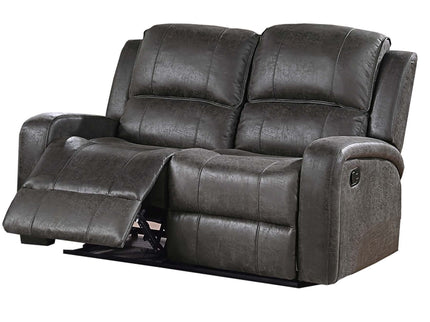 Manual Reclining Loveseat With Horizontal And Vertical Tufting