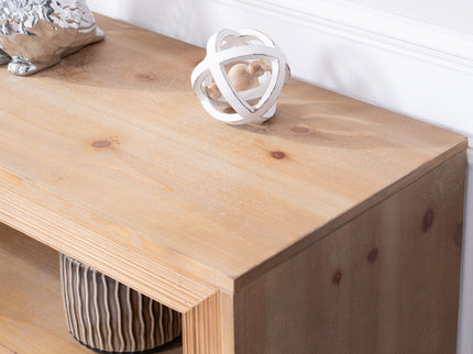 Console Table With Storage Shelf - Antique Natural / Light Natural / Natural