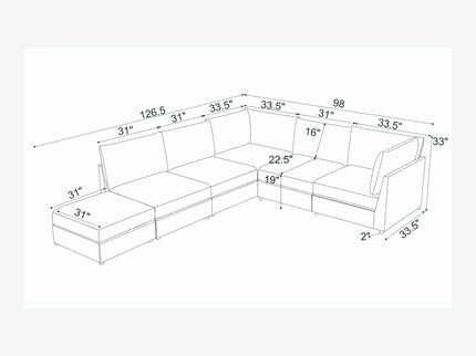 Reversible Modular Sectional & Custom Configuration And Premium Upholstery - Dark Green