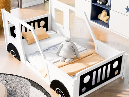 Classic Car Shaped Platform Bed With Wheels