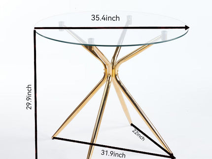 Compact Dining Table With Glass Top