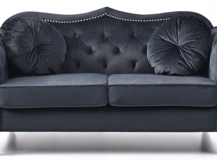 Stylish Flared Arm Loveseat
