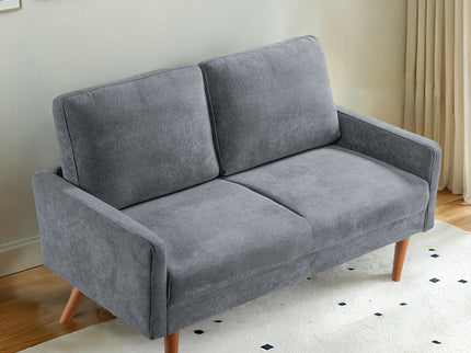 Loveseat Sofa, European Style With Sleek Design, Modern & Vintage Flair, Upholstered 2 Seater Couch