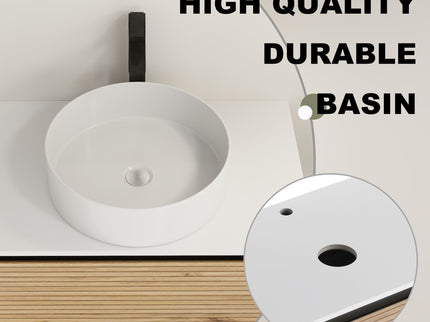 Wall Mounted Bathroom Vanity With Art Sink & 1 Soft Close Drawer