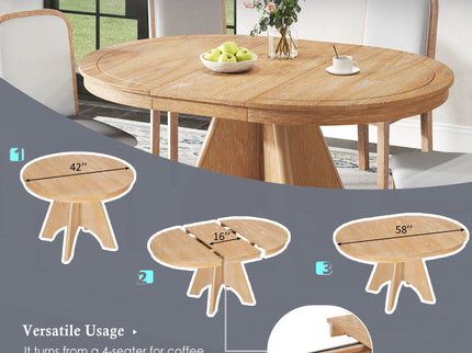 Extendable Dining Table With Sturdy Crossed Legs