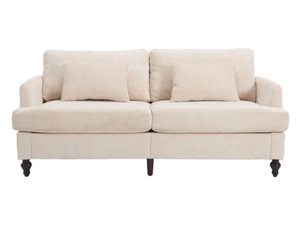 Mid Century Modern Fabric Loveseat Sofa, 2 Seat Upholstered Couch