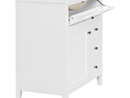 Bathroom Vanity With Sink, 3 Drawers And Adjustable Shelf