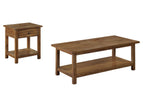 Light Brown / 2 Pc. Coffee Table, End Table