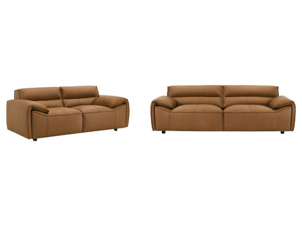 Buxton 2-piece Leather Upholstered Sofa Set Orange