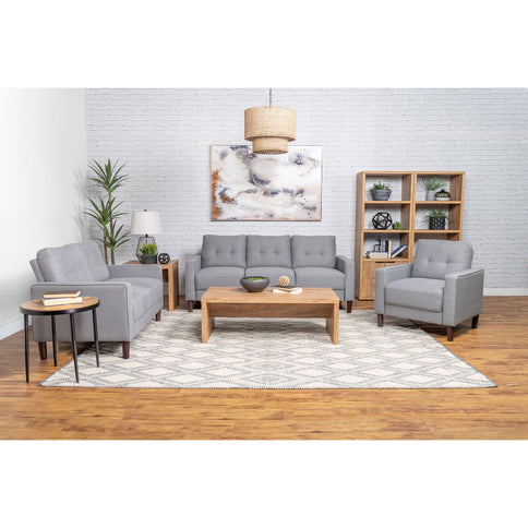 Harvey - Tufted Loveseat With Track Arm Design