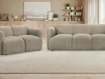 Dorset 2-piece Upholstered Round Track Arm Sofa Set Brown