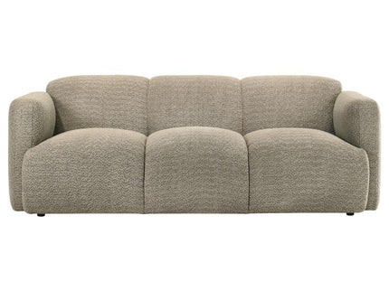 Dorset 2-piece Upholstered Round Track Arm Sofa Set Brown