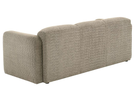 Dorset 2-piece Upholstered Round Track Arm Sofa Set Brown